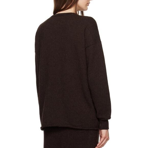 Lauren Manoogian Base Crewneck Sweater Long Sleeve Soil Brown Size 3 Large NWT - Picture 2 of 16